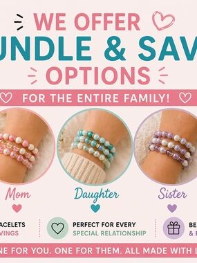 Handmade Mommy & Me Bracelet Set | Matching Family Bracelets